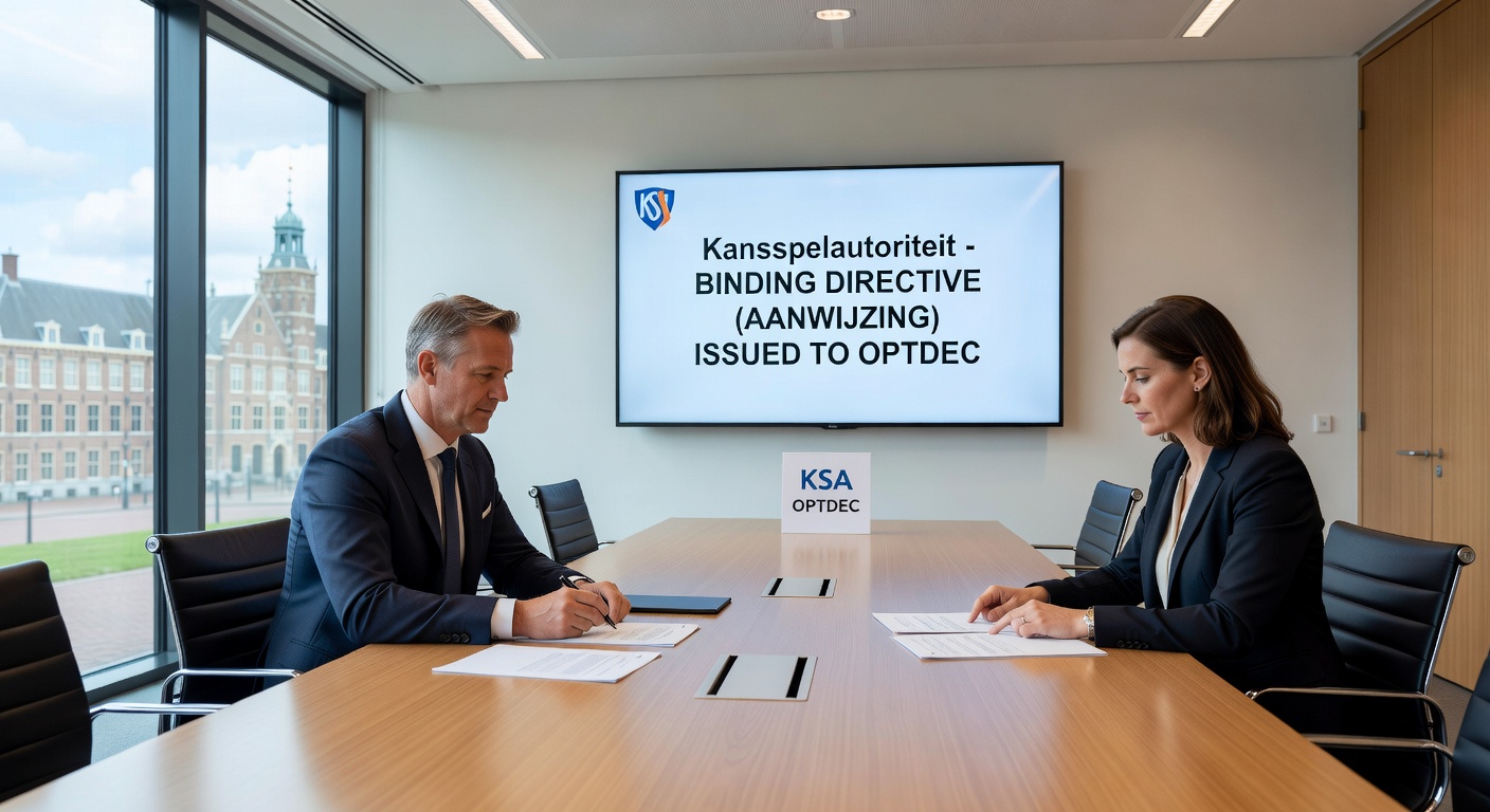 Grafische weergave van Wwft-compliance in de online goksector, met iconen voor cliëntchecks, transactie monitoring en KSA-toezicht