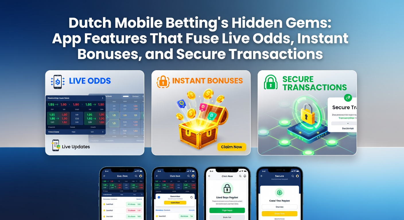 Close-up van een mobiele app interface met een instant bonus pop-up naast live odds en een veilige transferbevestiging, tijdens een basketbalwedstrijd