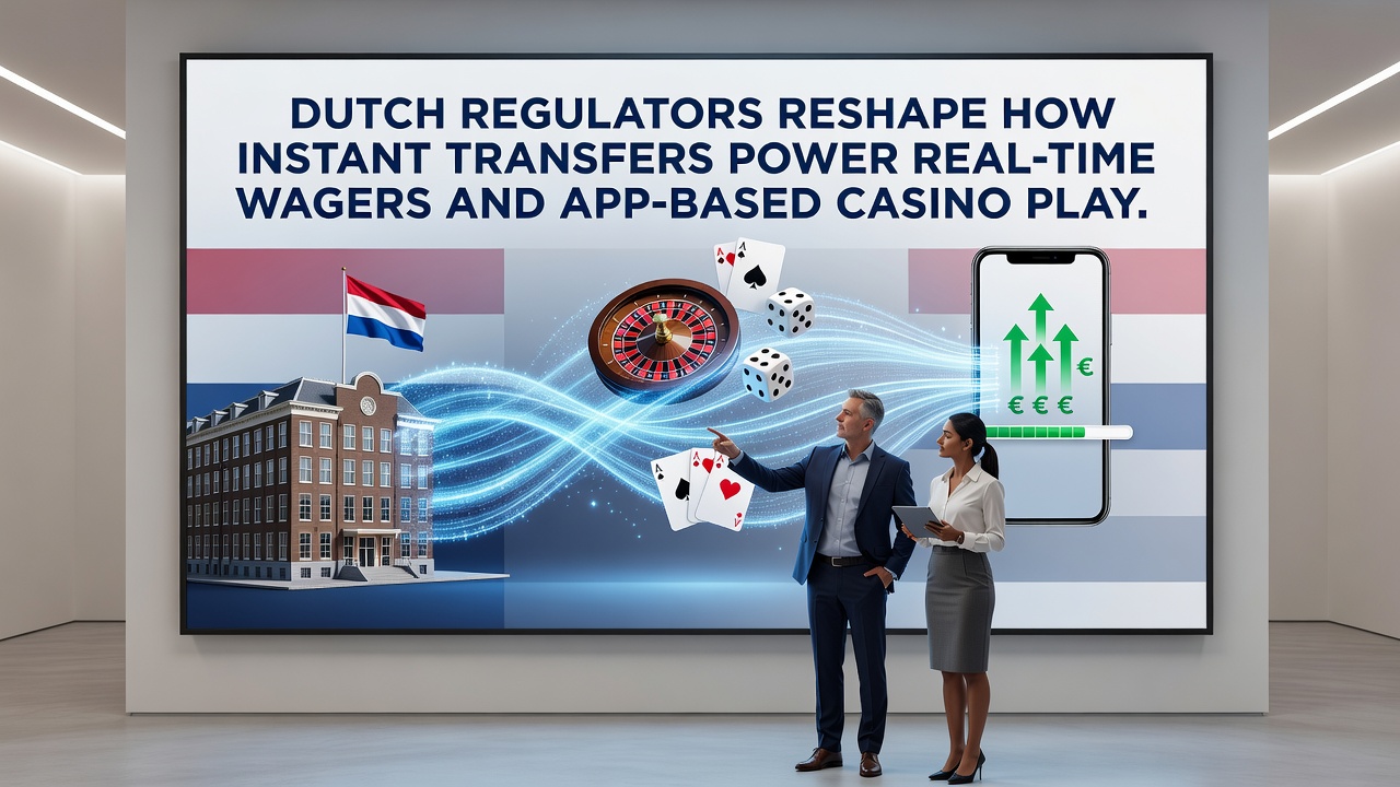 Nederlandse toezichthouders bespreken regelgeving rond instant transfers en real-time gokken in een moderne vergaderzaal