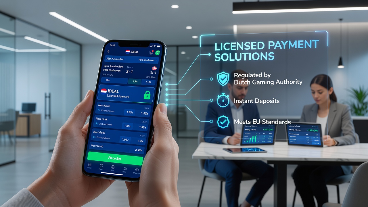 Gebruikersinterface van een Nederlandse live betting app met betalingsintegratie