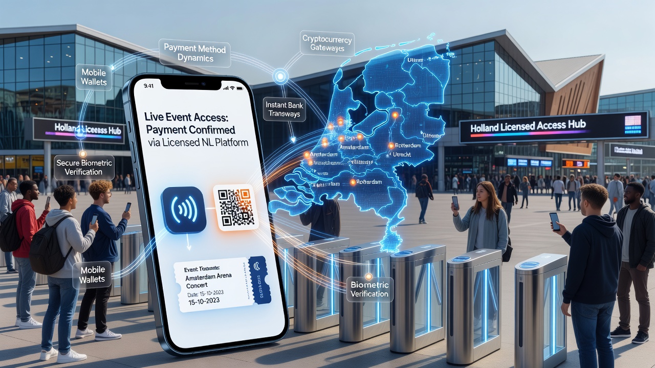 Gebruikersinterface van een mobiele app met betalingsopties voor live evenementen