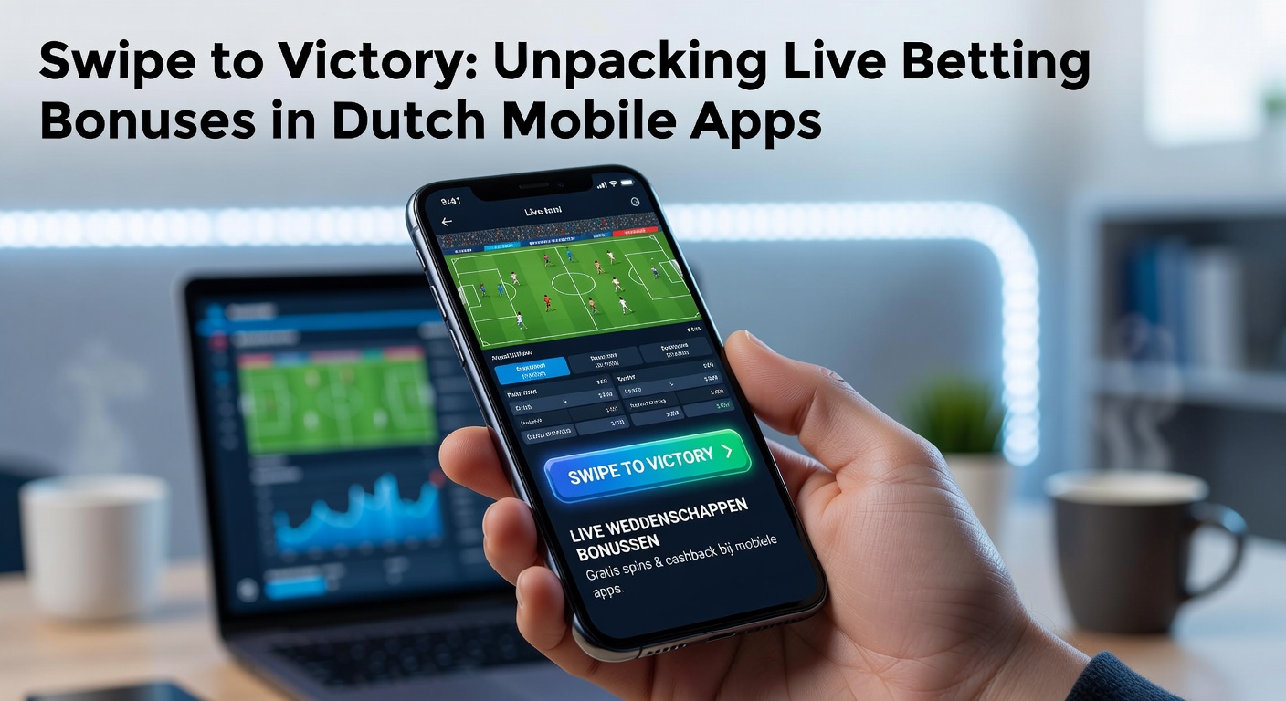 Smartphone met live betting app open, vingers swipen over odds tijdens een voetbalwedstrijd